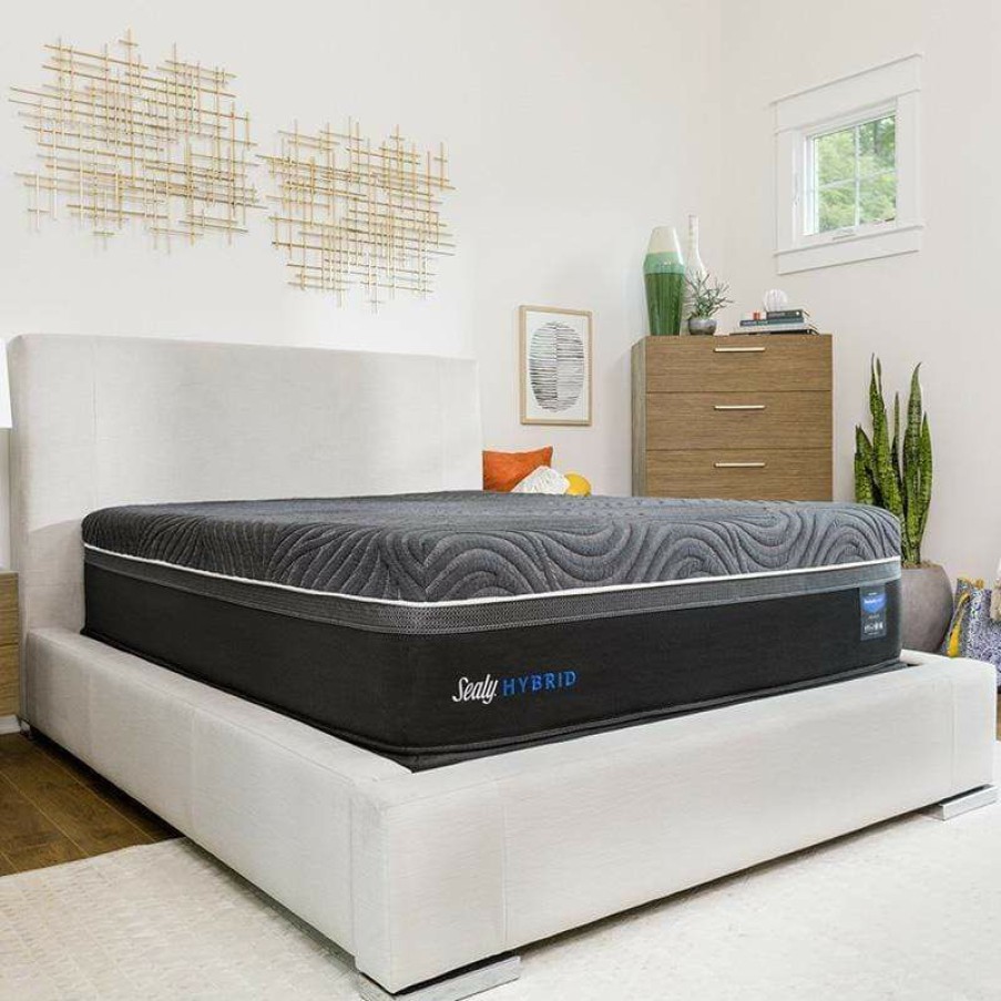 Mattresses * | Hot Sale Hybrid Sealy Silver Chill Plush Mattress