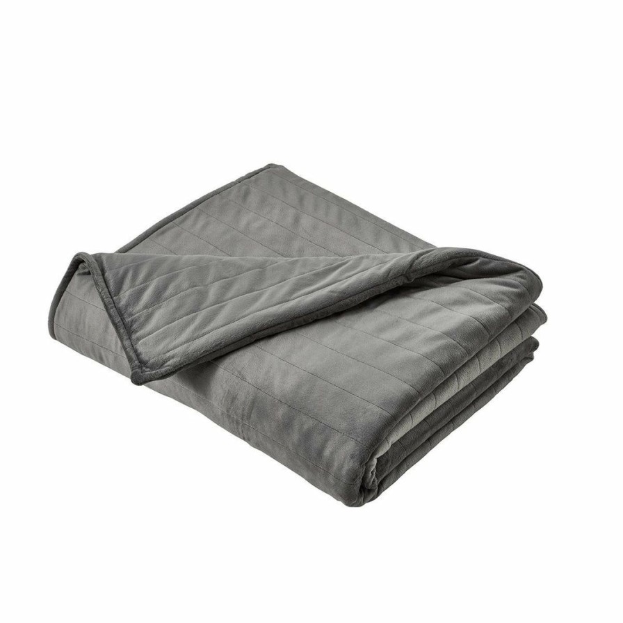 Accessories * | Brand New Tempur-Pedic Weighted Blanket Gray Sheets And Bedding